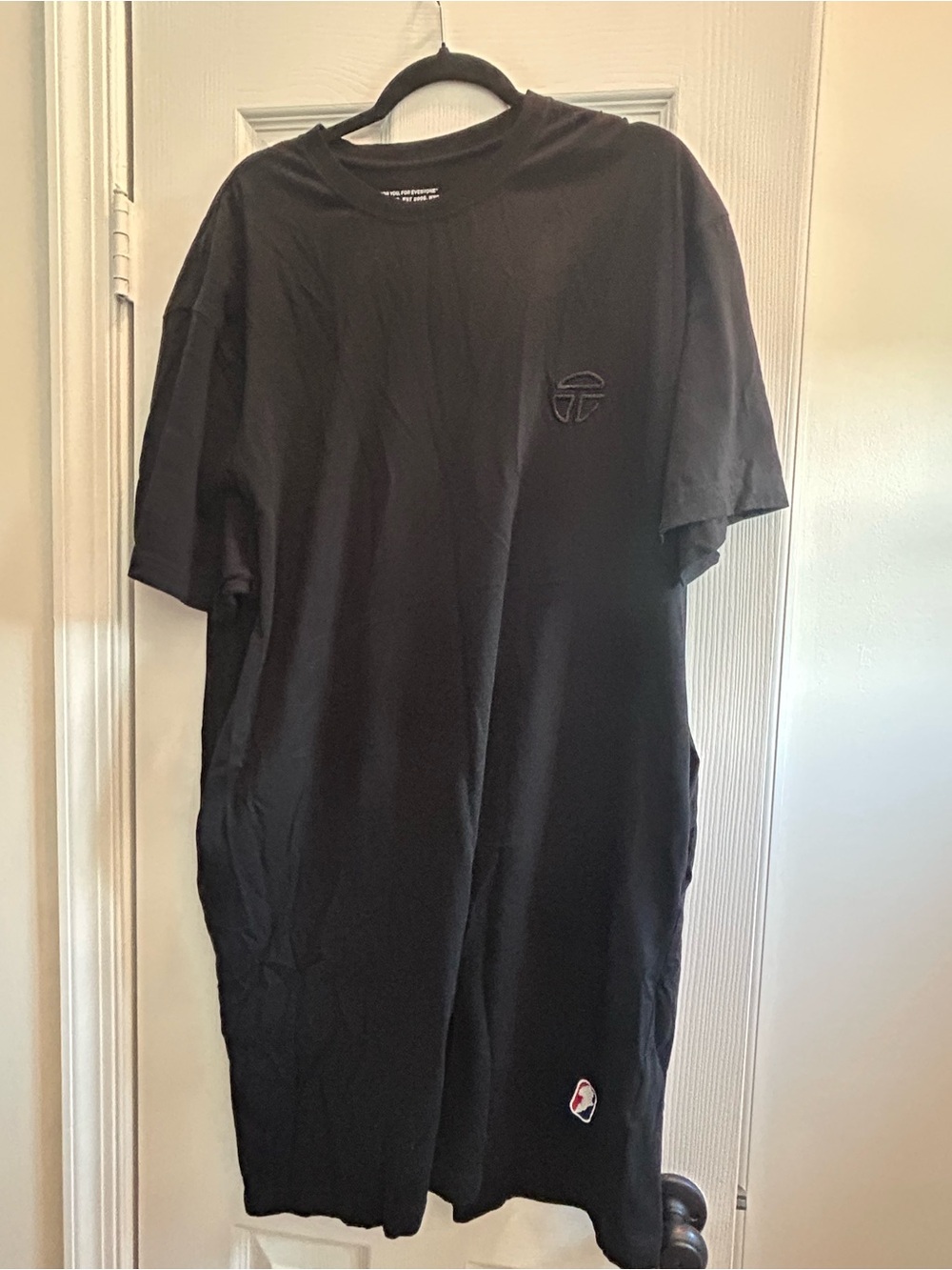 Telfar Black Short-Sleeve T-Shirt Dress M/L Not for You For Everyone Pockets